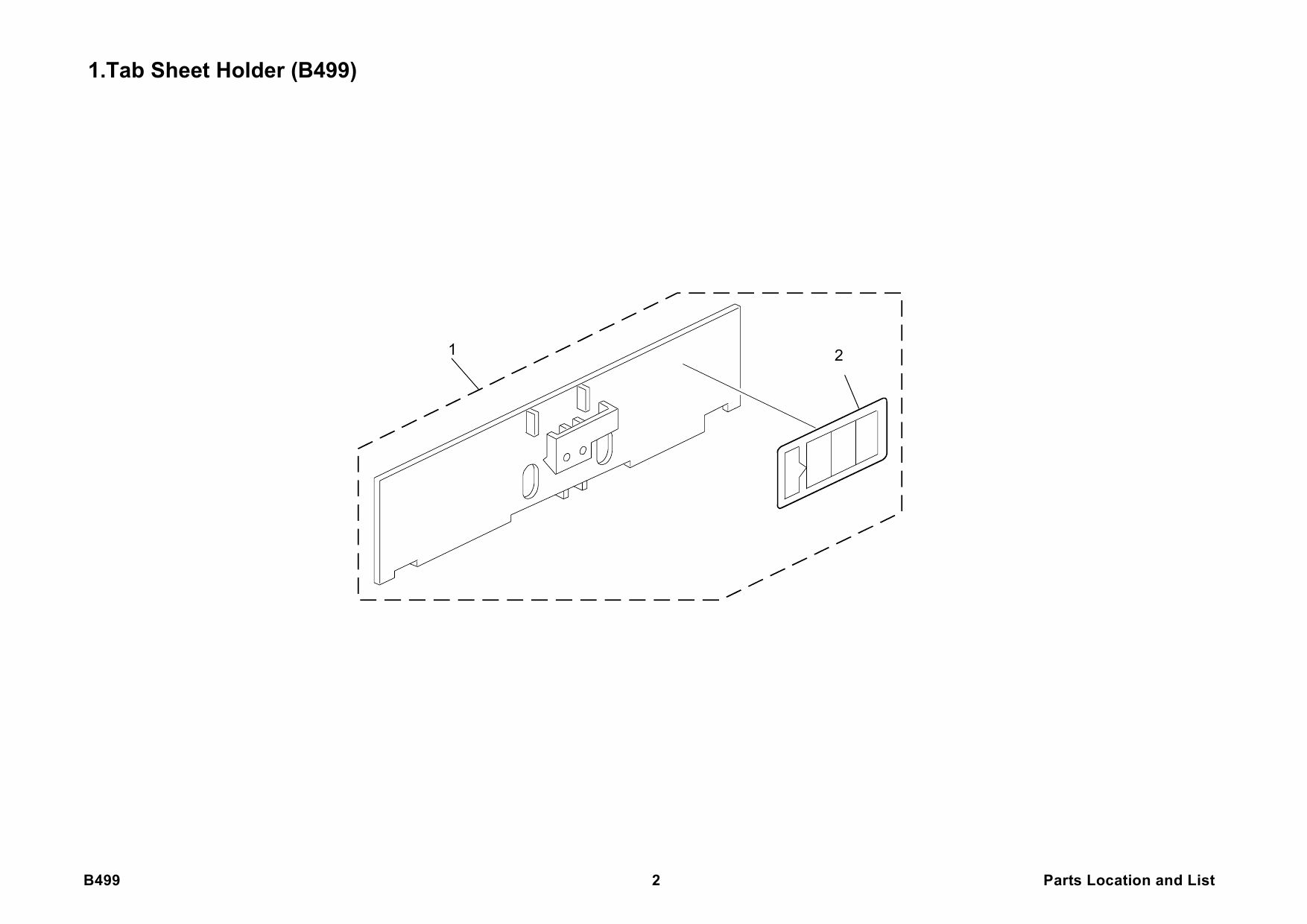 RICOH Options B499 TAB-SHEET-HOLDER-TYPE-3260 Parts Catalog PDF download-2